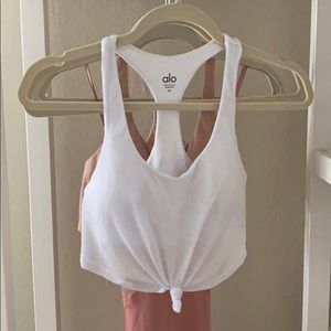 Alo Yoga White Bra top